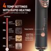 Upgraded 360° Airflow Styler Curling Iron - Keratin Hair Straightener and Curler 2 in 1, 1.5 Inch Titanium Ionic Curling Iron for Lasting Curls, 4 Temps, Dual Voltage for International Travel