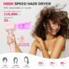 5 in 1 High-Speed Hot Air Styler - Professional Frizz-Free Hair Dryer Brush, Fast Drying Hair Dryer, No Heat Damage Air Styler Wrap - Curl, Volumize, Straighten with Travel Bag