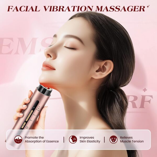 71i2LKNxCjL._AC_SL1500_.jpg Microcurrent Facial Device, 3 Modes Red Light Therapy for Face and Neck, Skin Care Facial Massager Perfect Gifts for Women Men(Gold)