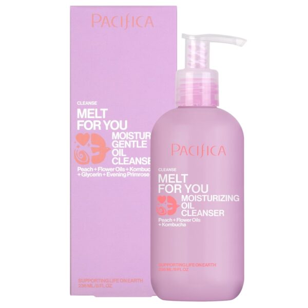 Pacifica Melt For You Facial Cleansing Oil – Hydrating Daily Face Wash & Makeup Remover Oil Cleanser for All Skin Types, Gentle Non-Comedogenic, Vegan, Clean Beauty, Dermatologist Tested 8 fl oz