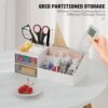 Subsky Makeup Organizer with Drawers, Easy Storage for Beauty Products Brushes, Multifunction Plastic Desk Organizer, Cosmetics Organizer for Countertop Dresser Vanity and Bathroom (White)