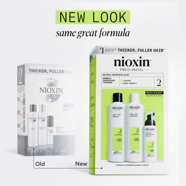 Nioxin Scalp + Hair Thickening System Kits | For Natural, Colored, & Damaged Hair with Light to Progressed Thinning | Strengthen & Boost Hair Density with Niacinamide & Biotin | 3 Month Supply