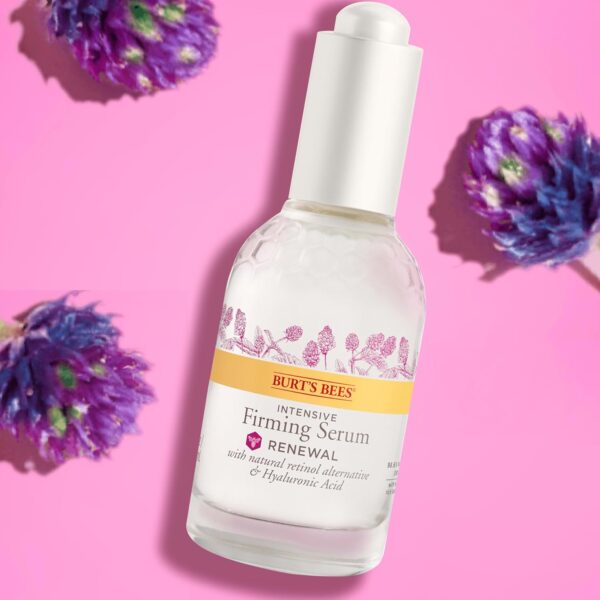 Burt's Bees Renewal Intensive Firming Serum With Natural Retinol Alternative and Hyaluronic Acid, Powerful Natural Anti-Aging Ingredients, 98.6 Percent Natural Origin Skin Care, 1 fl. oz. Bottle