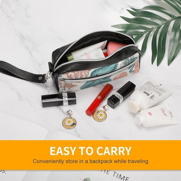 71kIfqfxQdL._AC_SL1500_.jpg Leather Pencil Cases Colorful Ocean Pen Pouch Travel Cosmetic Bag for Purse Portable Makeup Brush Bag Holder Coin Purse for Women Makeup Case Organizer