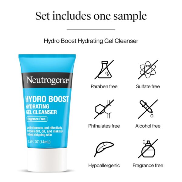 Neutrogena Collagen Bank Face Moisturizer with SPF 30 Sunscreen, Daily Anti-Aging Face & Neck Collagen Cream with Micro-Peptides and SPF, 2 fl. Oz & Trial Size Hydro Boost Facial Cleanser, 0.5oz