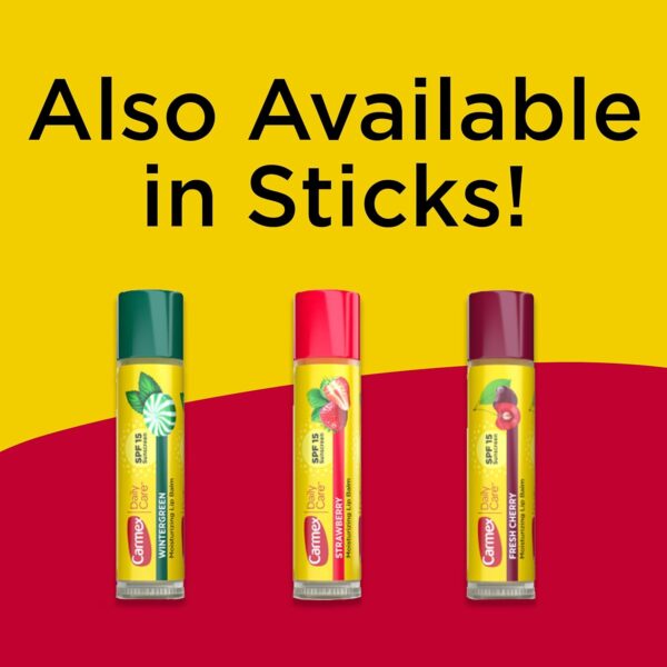 Carmex Daily Care Moisturizing Lip Balm Pack, Lip Balm With Sunscreen in Fresh Cherry, Strawberry and Wintergreen -0.35 Ounce (Pack of 3)