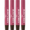Burt's Bees Shimmer Lip Tint Set, Tinted Lip Balm Stick, Moisturizing for All Day Hydration with Natural Origin Glowy Pigmented Finish & Buildable Color, Fig (4-Pack)