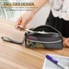 Leather Pencil Cases Graffiti Skateboard Pen Pouch Travel Cosmetic Bag for Purse Portable Makeup Brush Bag Holder Coin Purse for Women Makeup Case Purse Organizer