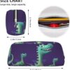 Cartoon dinosaur Makeup Bag for Women Men Pencil Pouch Travel Small Cosmetic Bag Zippered Toiletry Bags Aesthetic Pen Bags Trendy Storage Bags Leather Coin Pouch Purse