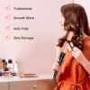 Long Barrel Curling Iron Wand Set, BESTOPE PRO 6 in 1 Curling Wand Set with Ceramic Barrel for Long/Medium Hair, 0.35"-1.25" Interchangeable Hair Wand Curler, Dual Voltage, Include Glove & Clips