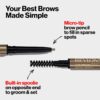 Revlon ColorStay Micro Eyebrow Pencil with Built In Spoolie Brush, Infused with Argan and Marula Oil, Waterproof, Smudgeproof, 454 Medium Brown, 0.003 oz