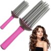 Curling Roll Comb, 2PCS Curling Roll Comb, Air Volume Comb for Curly Hair Hair Curling Roll Comb Brush Hair Tools for Women, Curly Hair Styler Tool