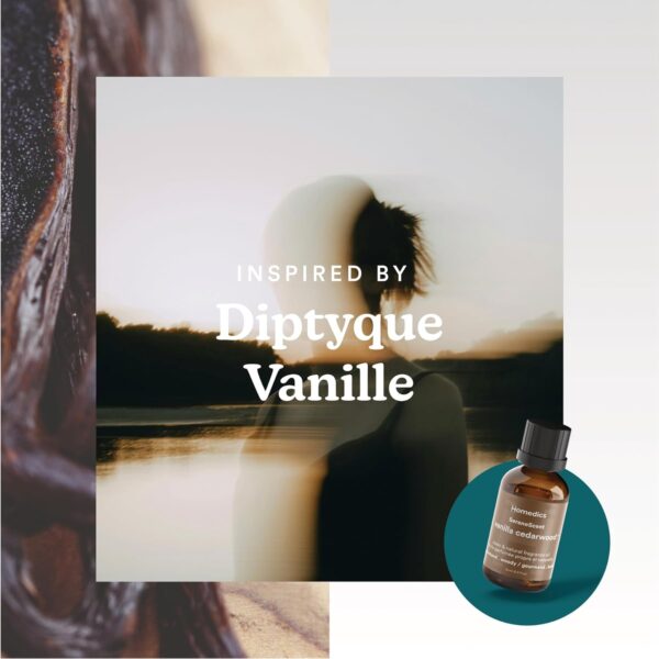 Homedics SereneScent Vanilla Cedarwood Home Fragrance Oil, 15 ml, for use with Homedics SereneScent Mini Waterless Diffuser (ARMH-680), Clean & Natural Everyday Collection