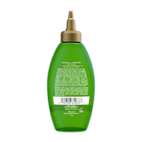 OGX Extra Strength Refreshing Scalp + Rosemary Mint, Refreshing to Help Remove Scalp Buildup, Minty Leave-In Dry for Shiny Hair, 4 fl. Oz