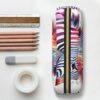 Cute Colorful Zebra Makeup Bag for Women Men Pencil Pouch Travel Small Cosmetic Bag Zippered Toiletry Bags Aesthetic Pen Bags Trendy Storage Bags Leather Coin Pouch Purse