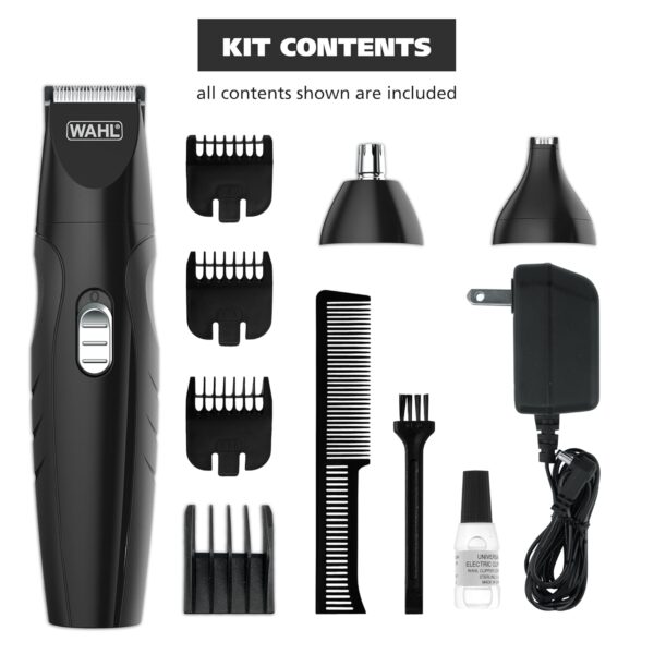 Wahl All-in-One Cordless Rechargeable Electric Ear/Nose, Detail, and Beard Trimmer for Men – Mustache, Ear & Nose Hair, and Light Detail Grooming - Model 9685-200