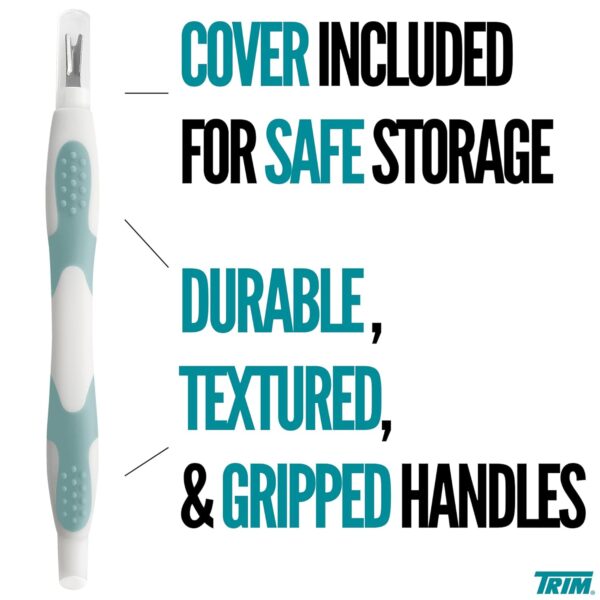 Trim Cuticle Pusher and Remover - Dual-Ended Cuticle Trimmer Tool for Manicures and Pedicures – Ergonomic Design with Non-Slip Grip – Nail Care Essential