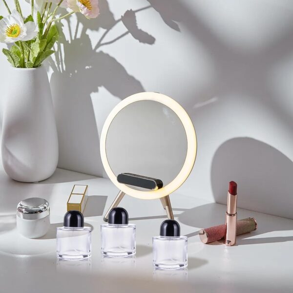 3Pcs Perfume Bottles Empty, 50ml/1.7oz Glass Refillable Perfume Bottle with Spray Atomizer, Essential Oil Container for Traveling and Outgoing