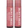 Burt's Bees Lip Tint Balm with Long Lasting 2 in 1 Duo Tinted Balm Formula, Color Infused with Deeply Hydrating Shea Butter for a Natural Looking Buildable Finish, Fiery Red Dahlia (2-Pack)