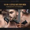 SUPRENT Beard Trimmer for Men - 16 Pieces Mens Grooming Kit with Electric Beard Trimmer, Adjustable Hair Trimmer, Hair Clippers, Razors for Beard, Hair, Body, Groin, Nose & Ear, Waterproof IPX7