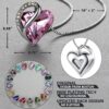 Leafael Mothers Day Gift Necklaces for Women, Infinity Love Heart Pendant with Birthstone Crystals, Silver Plated 18 plus 2 inch Chain, Birthday Jewelry for Mom and Wife