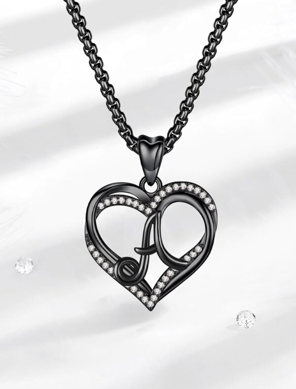 INFUSEU Unique Initial Necklaces for Women Girls Small Heart Letter Jewelry, Meaningful Personalized Gifts