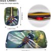 Dragonfly painting Makeup Bag for Women Men Pencil Pouch Travel Small Cosmetic Bag Zippered Toiletry Bags Aesthetic Pen Bags Trendy Storage Bags Leather Coin Pouch Purse