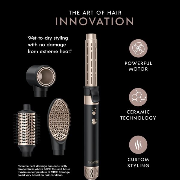 INFINITIPRO by CONAIR DigitalAIRE Multi Hair Styler, Air Styling System for Curls, Waves, Blowouts & Volume, 4 Attachments to Personalize Your Look Plus Storage Bag, Black - Amazon Exclusive