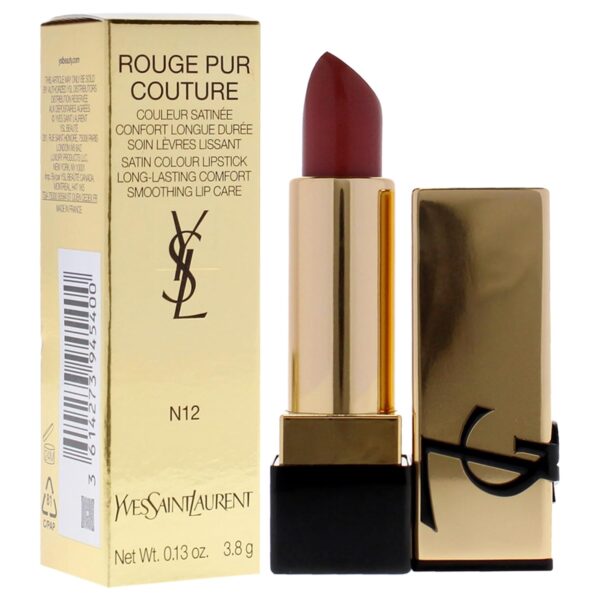 YVES SAINT LAURENT Rouge Pur Couture Satin Lipstick - N12 Nude Instinct for Women - 0.13 oz Lipstick