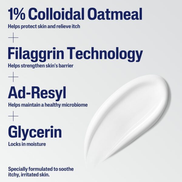 CETAPHIL ECZEMA RESTORADERM Soothing Moisturizer, For Eczema Prone Skin, 16 oz, Fewer Symptom Flare-Ups, 48 Hour Hydration, 1% Skin Protectant Colloidal Oatmeal, Steroid Free, Doctor Recommended Brand
