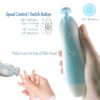 Baby Nail Trimmer 21 in 1, Usage Labeled Case & 13 Extra Replacement Tools, Royal Angels Baby Electric Nail File, Baby Nail Care, Nail Clipper Newborn Toddler Toes & Fingernails Nail Kit (Blue)