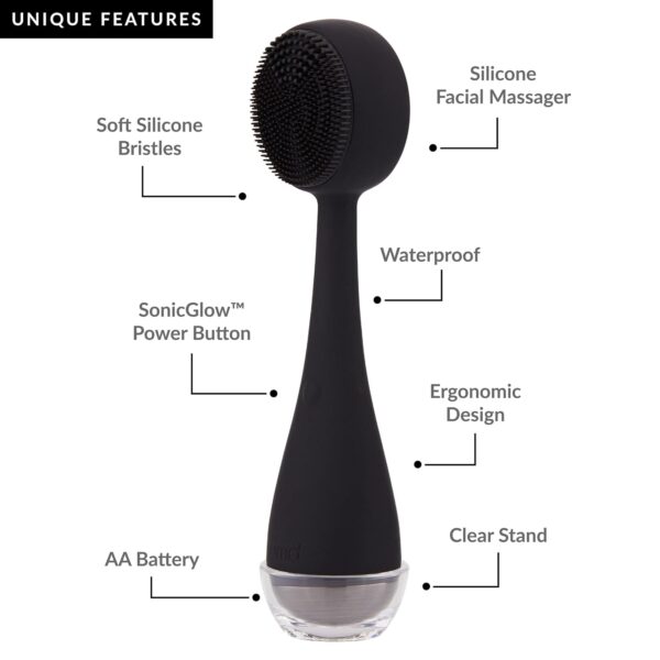 PMD Clean - Smart Facial Cleansing Device with Silicone Brush & Anti-Aging Massager