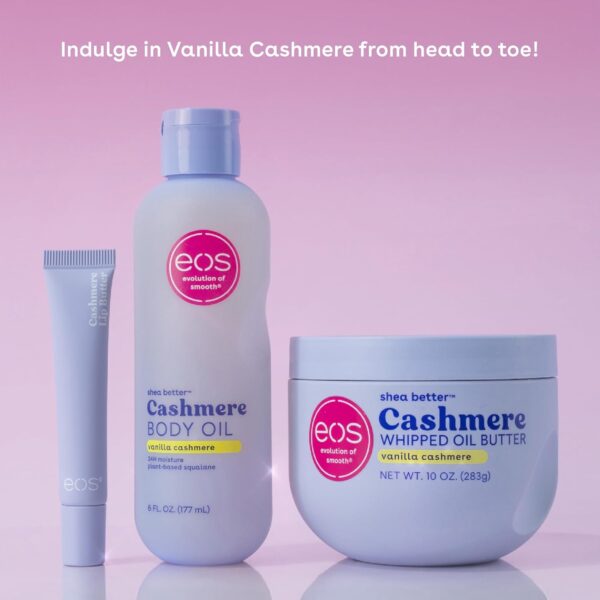 eos Cashmere Lip Butter, Vanilla Cashmere, Plumping Peptides For Smooth Lips, 0.35 fl oz