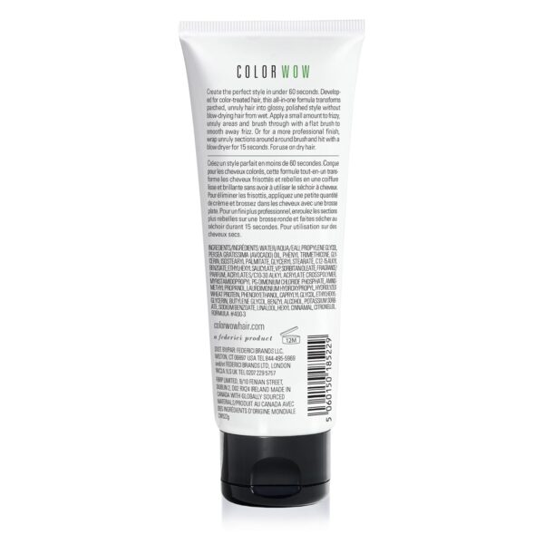 COLOR WOW One Minute Transformation – Instant frizz fix| Nourishing styling cream smooths, tames + defrizzes on the spot| Avocado oil + Omega 3’s hydrate, repair for silkier, smoother texture