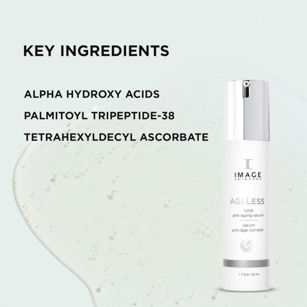 IMAGE Skincare, AGELESS Total Serum, AHA Anti-Aging Face Serum with Peptides to Firm, Hydrate, Smooth Wrinkles and Even Tone, 1.7 fl oz