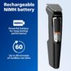 Norelco Philips Multi Groomer All-in-One Trimmer Series 3000-13 Piece Mens Grooming Kit for Beard, Face, Nose, Ear Hair Trimmer and Hair Clipper - NO Blade Oil Needed, MG3740/40