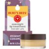 Burt's Bees Original Overnight Intensive Lip Treatment, Moisturizing, Restorative, Reduces Fine Lines, Vitamin E, Ceramides Oils, Natural Origin Lip Care, 0.25 Oz.