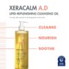Avène XeraCalm A.D Lipid-Replenishing Cleansing Oil, Atopic Dermatitis, Eczema-Prone, Fragrance-Free, Pump, 13.5 Oz