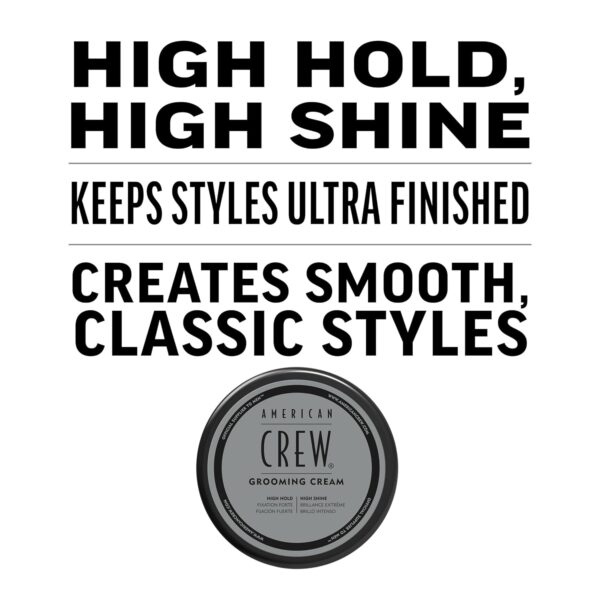 American Crew Men's Grooming Cream, Like Hair Gel with High Hold & High Shine, 3 oz