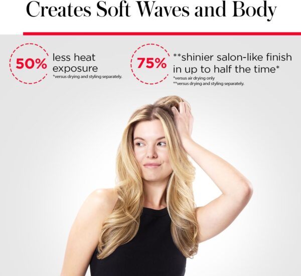 REVLON One-Step Volumizer Plus Hair Dryer and Styler, Enhanced Motor for Less Frizz, More Shine, and Reduced Heat Damage for Salon Style Round Brush for Blowout, Black (Amazon Exclusive)