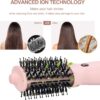 Aima Beauty Worldwide Travel Hair Dryer Brush Dual Voltage Blow Dryer Brush Hot Air Brush with Oval Barrel 360°Airflow for Smooth, Negative Ionic Frizz-Free Drying/Straightening/Voluming, Pink