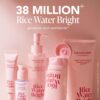 The Face Shop Rice Water Bright Makeup Remover Wipes for Face with Rice Extract, Brightening, Moisturizing, Infused with Cleansing Milk, Vegan Disposable Cleansing Facial Wipes, Korean Skin Care