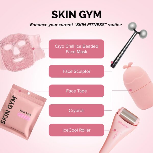 Skin Gym Facial Cupping Set, Glass Face Cupping Tool for Massage Therapy, Sculpting, & Toning Chin, Jawline & Neck, 2 Piece