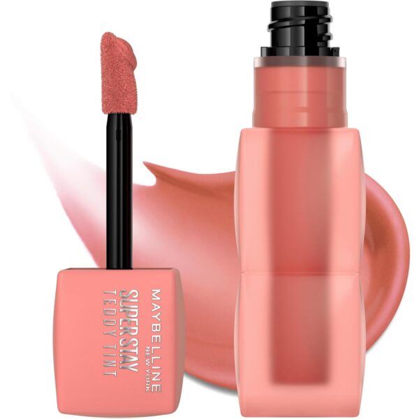 MAYBELLINE Super Stay Teddy Lip Tint, Long Lasting Matte Lipstick For Up To 12HR Wear, Current Mood, 1 Count