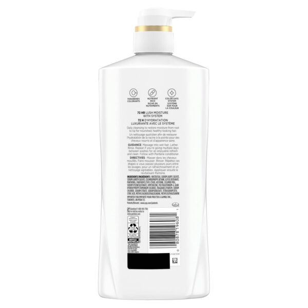 Pantene Shampoo & Conditioner Set, Daily Moisture Renewal - Pro-V Nutrients for Dry, Color-Treated, Straight to Curly Hair, 72-Hour Hydration & Softness, 52.8 Oz Total + Miracle Rescue Shot (0.5 Oz)