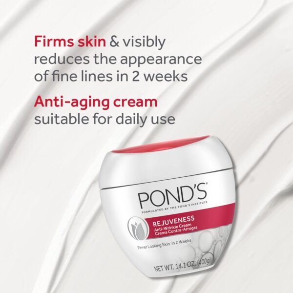 POND'S Anti-Wrinkle Face Cream Anti-Aging Face Moisturizer With Alpha Hydroxy Acid and Collagen 14.1 oz