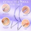 Teenitor Pimple Popper Tool Kit and Blackhead Remover Tools, Ingrown Hair Tweezers, Professional Blackhead Extractor Pimple Extractor Comedone Extractor, Black Head Remover for Face