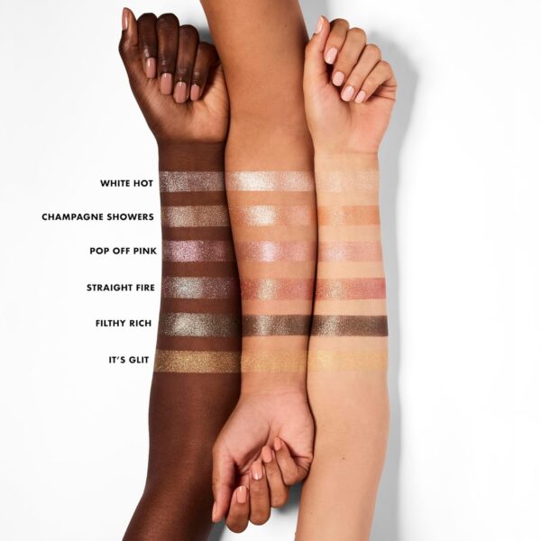 e.l.f. Fine As Fleck Glitter Eyeshadow, Long-Lasting Sheer Eye Makeup With A Shimmer Finish, Smooth Formula, Vegan & Cruelty-Free, Champagne Showers