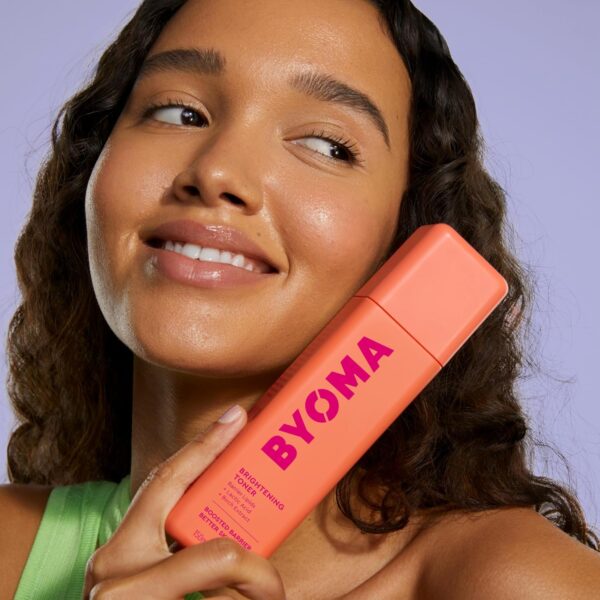 BYOMA Brightening Toner - Gently Exfoliating, Brightening Facial Toner with Lipids & Lactic Acid - Alcohol Free Toner - Brighten & Hydrate Skin - Barrier Repair Toner - 5.07 fl. oz
