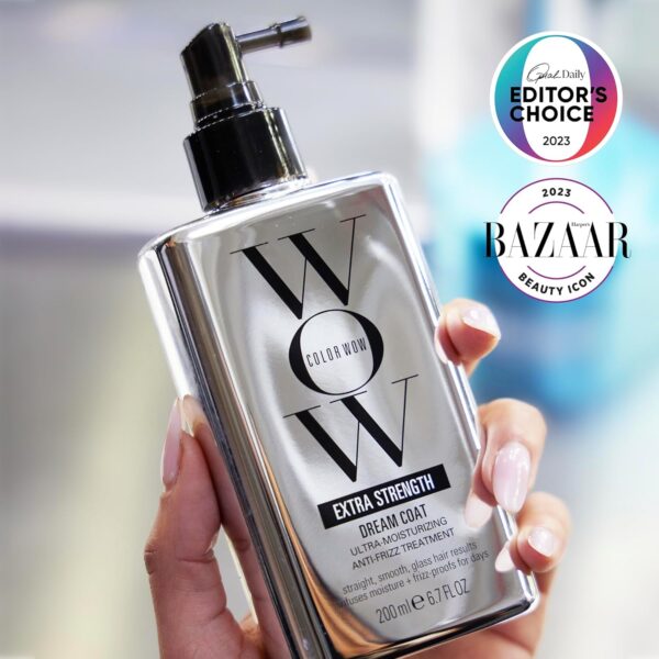 COLOR WOW Extra Strength Dream Coat – Powerful ultra moisturizing, anti humidity treatment for extremely frizz prone hair| glassy smooth, straight + resistant styles up to 3-4 washes